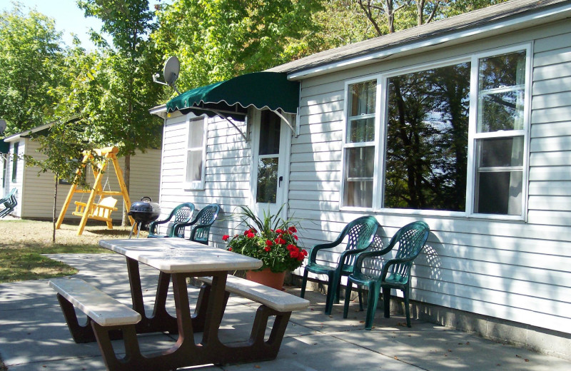 Cabin exterior at East Silent Lake Resort.