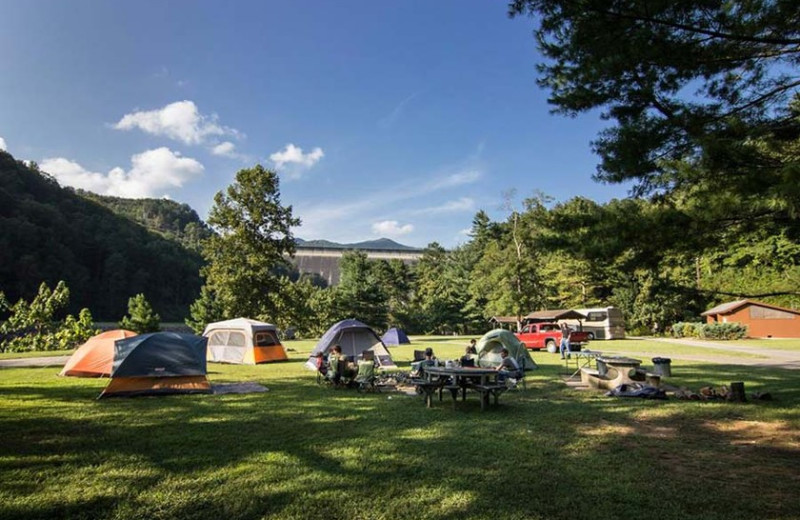 Camping at Fontana Village Resort.