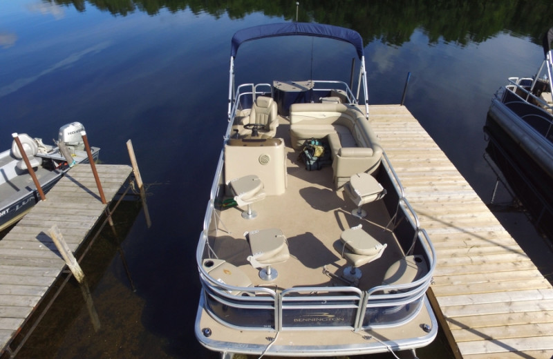 Pontoon at Becker's Resort & Campground.