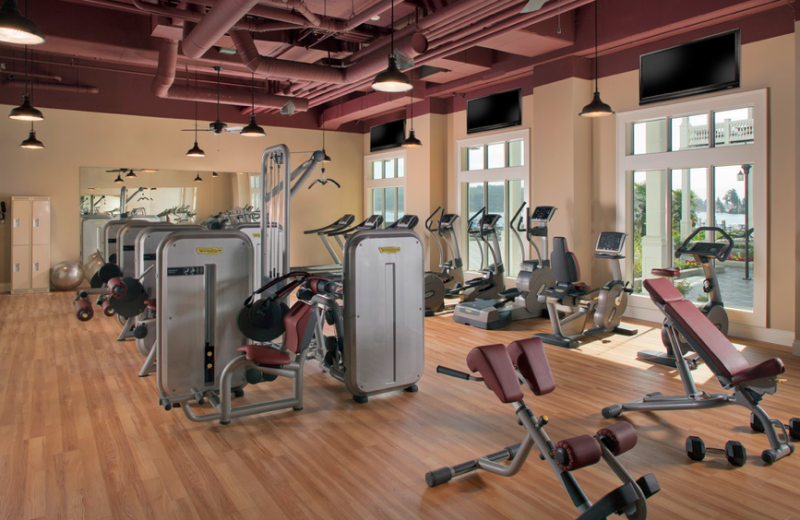 Fitness room at The Prestige Oceanfront Resort.