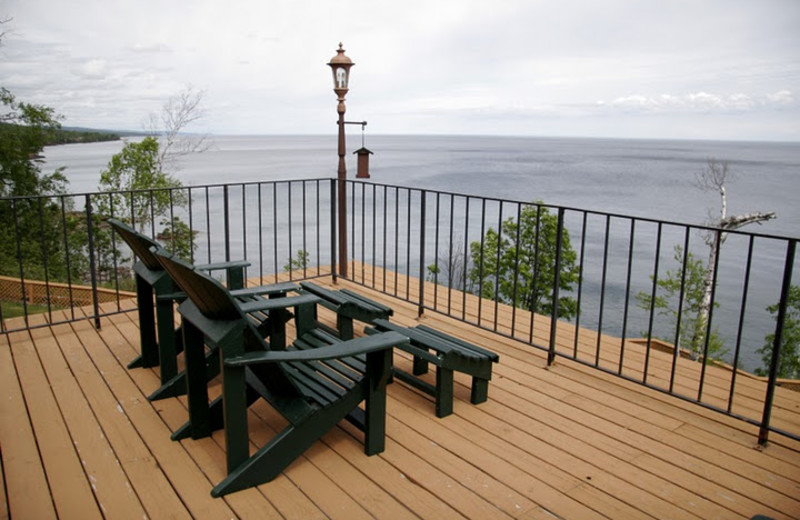 Deck view at Chateau LeVeaux.