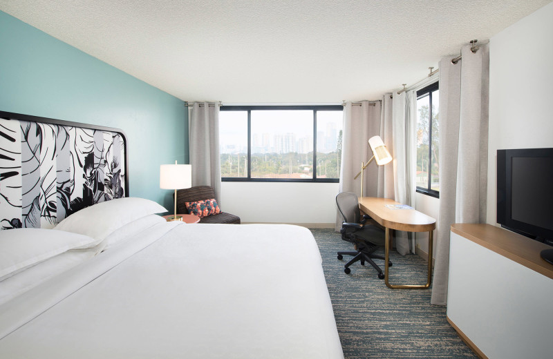 Guest room at Sheraton Miami Airport Hotel & Executive Meeting Center.