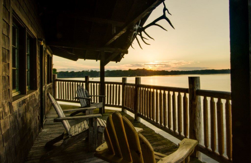 Patio view at Stout's Island Lodge.