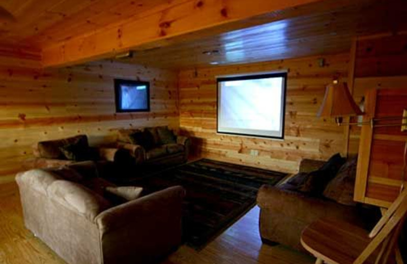 Theater Room at Baskins Creek Cabin Rentals 