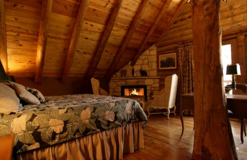 Guest room at The Lodge at Red River Ranch.
