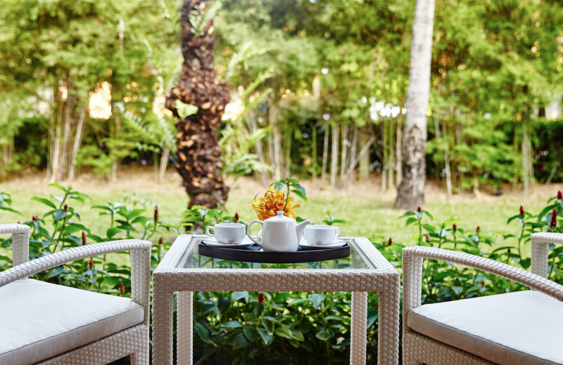 Patio at Amari Palm Reef Resort.