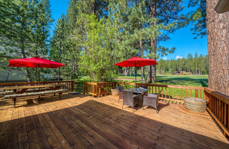 Rental deck at Plumas Pines Realty Inc.