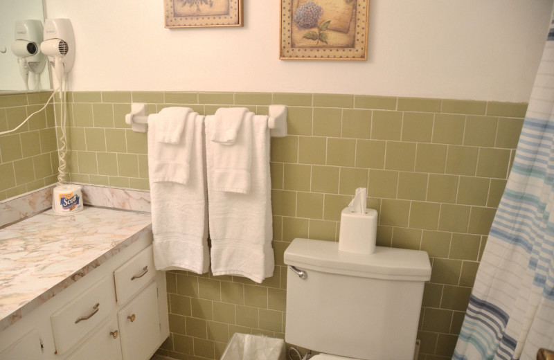 Rental bathroom at Beach Vacation Rentals.