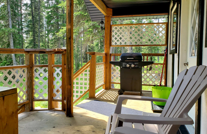 Cottage deck at Expanse Cottages.