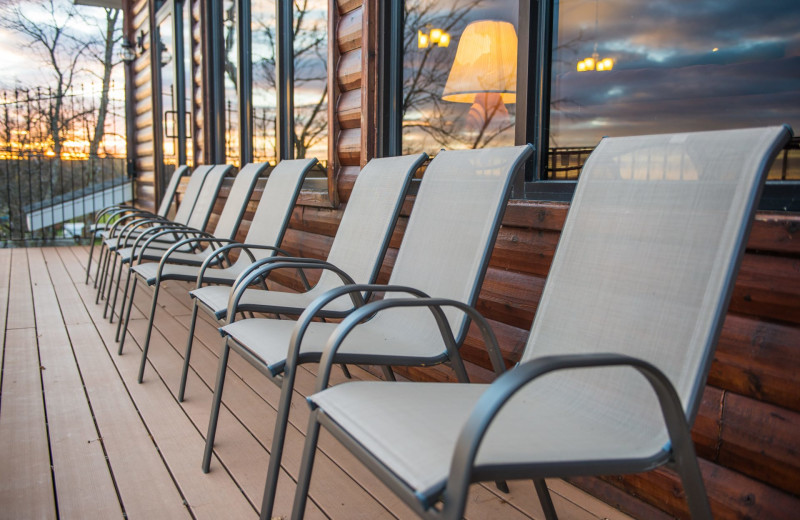 Balcony at Hiawatha Beach Resort.