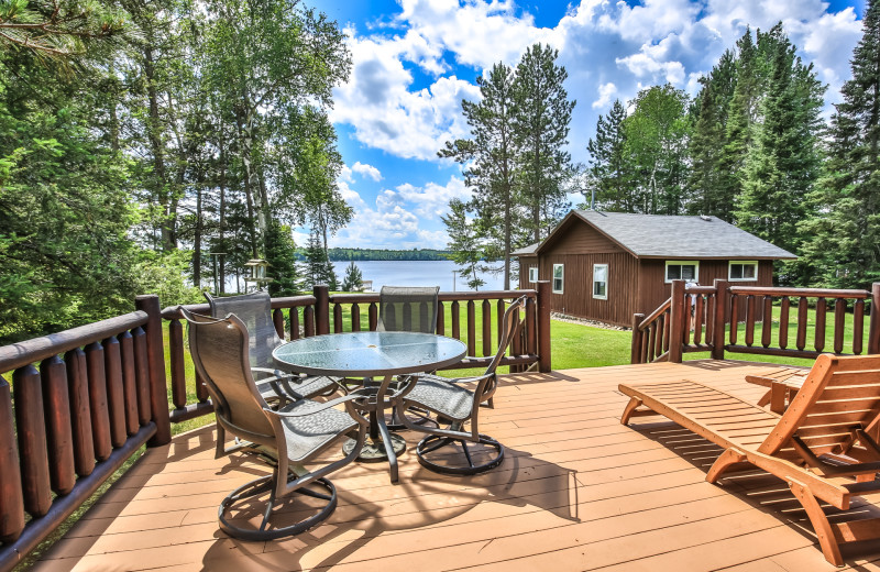 Rental deck at Hiller Vacation Homes.