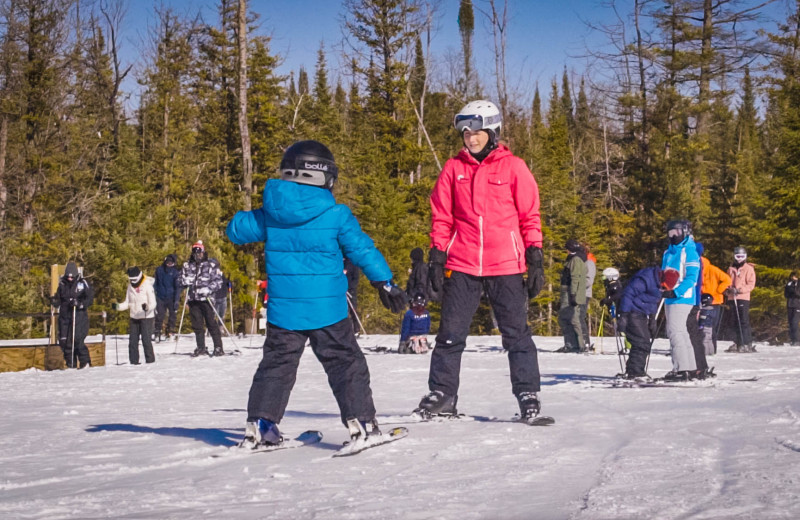 Skiing at Treetops Resort.