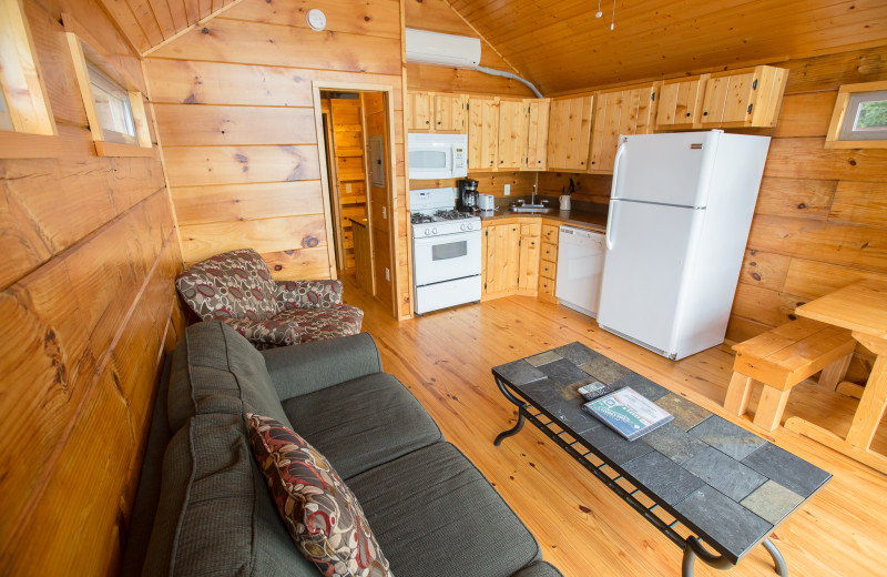 Cabin interior at Edinboro Lake Resort.