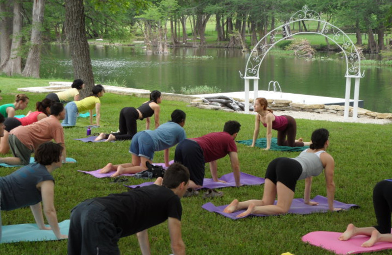 Yoga at Roddy Tree Ranch.