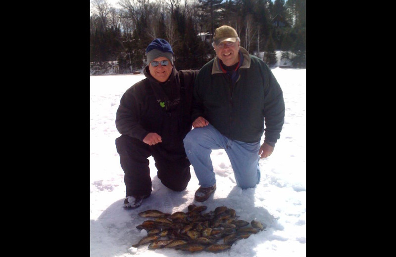 Ice fishing at The Conger Collection.