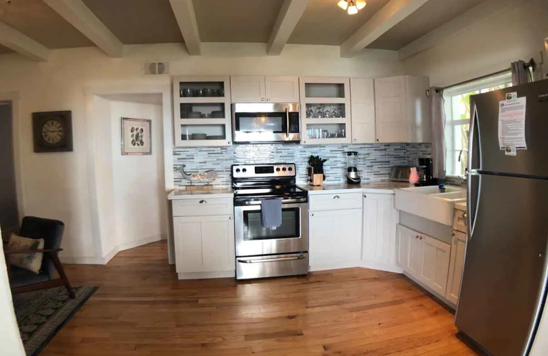 Rental kitchen at Sunset Beach Resort.