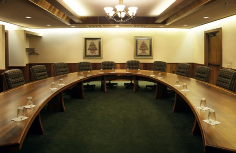Conference table at Madden's on Gull Lake.