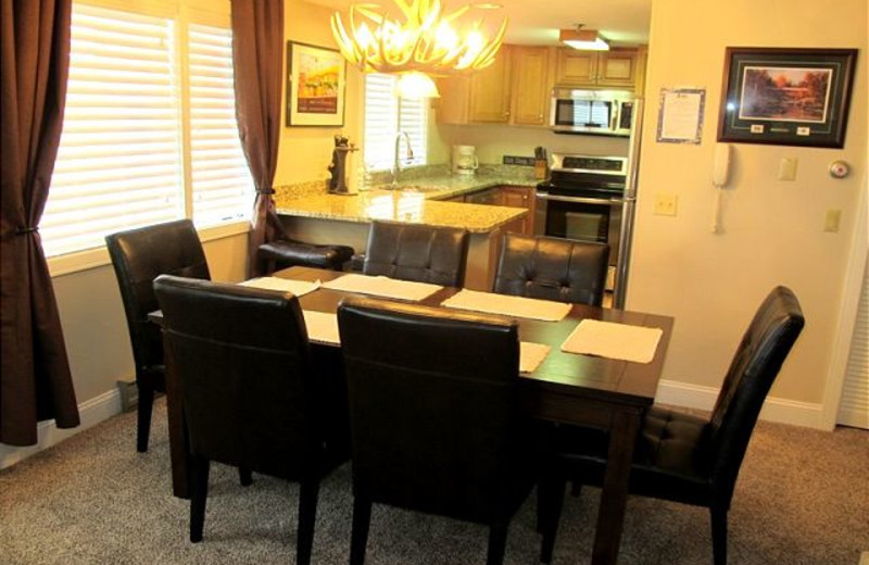 Dining room at Highridge Condominiums.