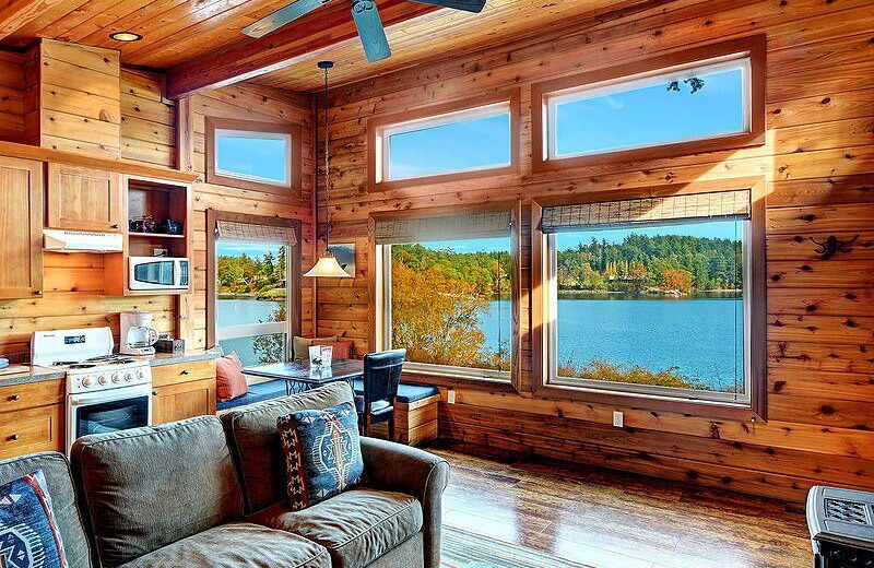 Cabin interior at Snug Harbor Marina Resort.