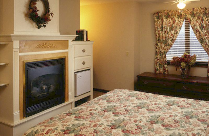 Guest bedroom at The Mountain Inn.