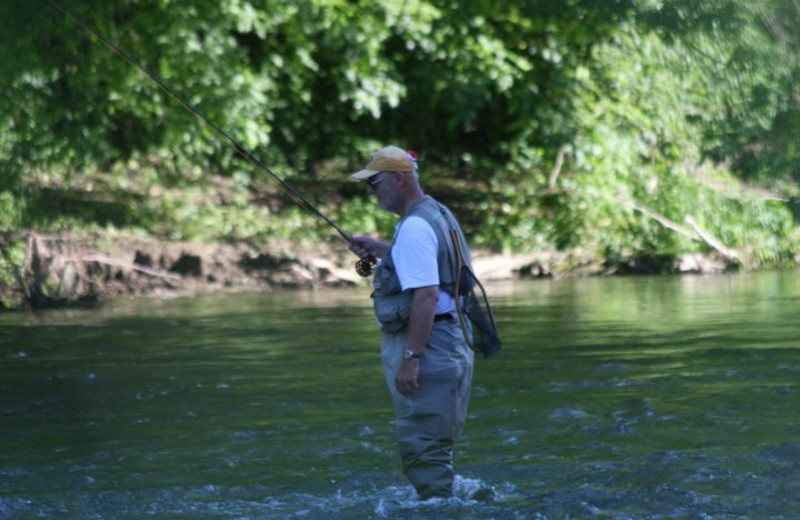 Fishing at Cedar Valley Resort.