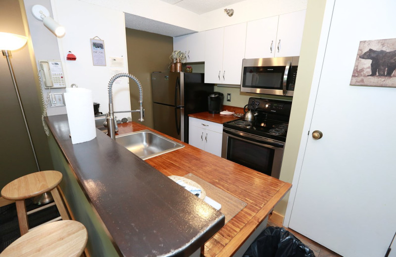 Guest kitchen at Black Bear Lodge.