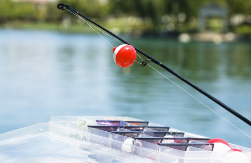 Fishing on the lake near Color Country Motel.