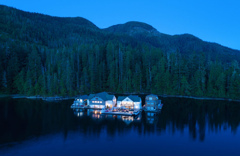 Exterior view of Nootka Wilderness Lodge.