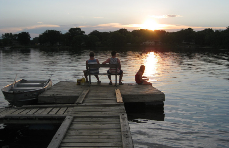 Dock at Riverside Resort.