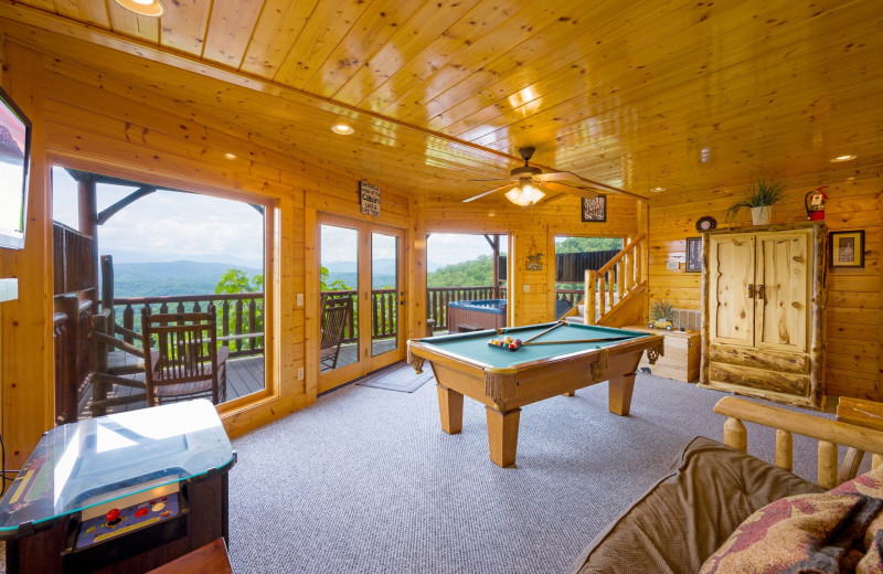 Rental rec room at Great Smoky Vacations.