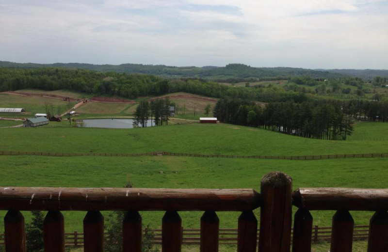 Balcony view at Pine Lakes Lodge.