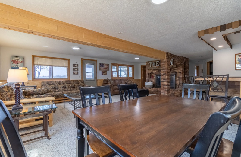 Cabin interior at Ten Mile Lake Resort.