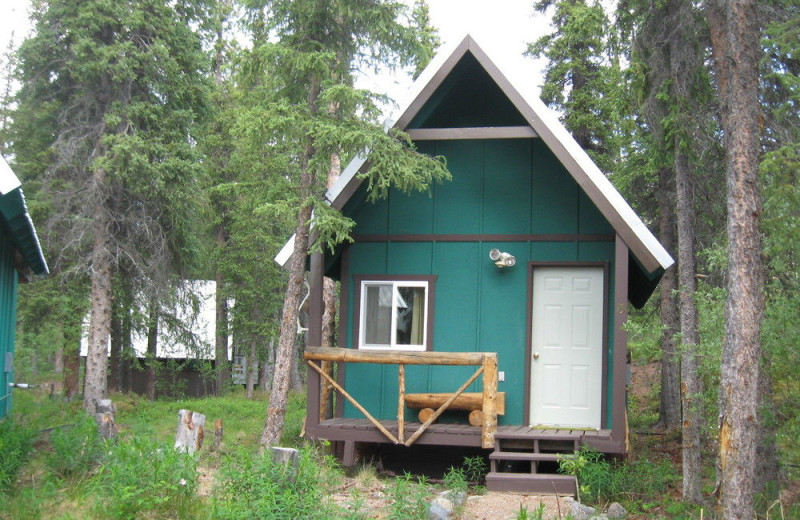 Cabin exterior at Denali Perch Resort.