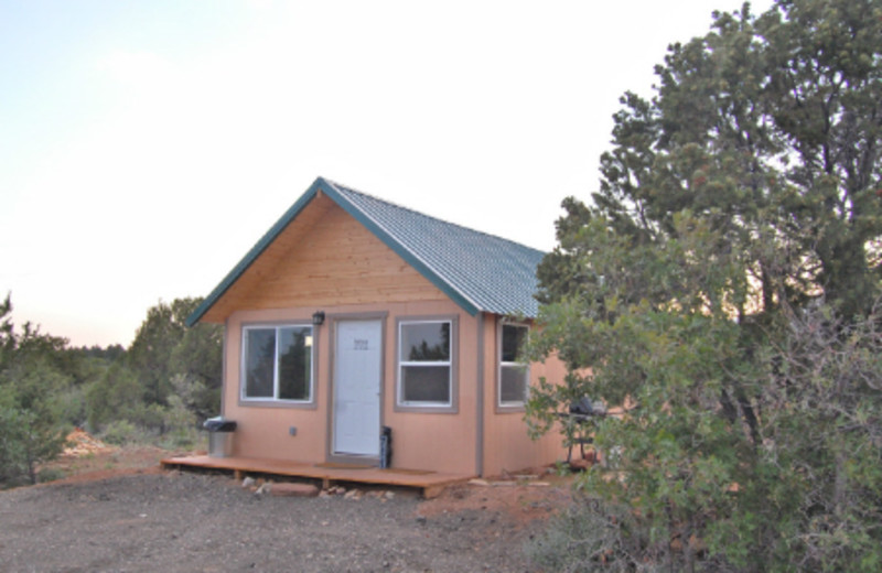 Cabin exterior view of Canyonlands Lodging.