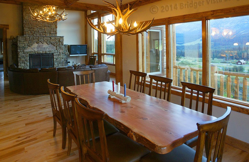 Dining room at Bridger Vista Lodge.