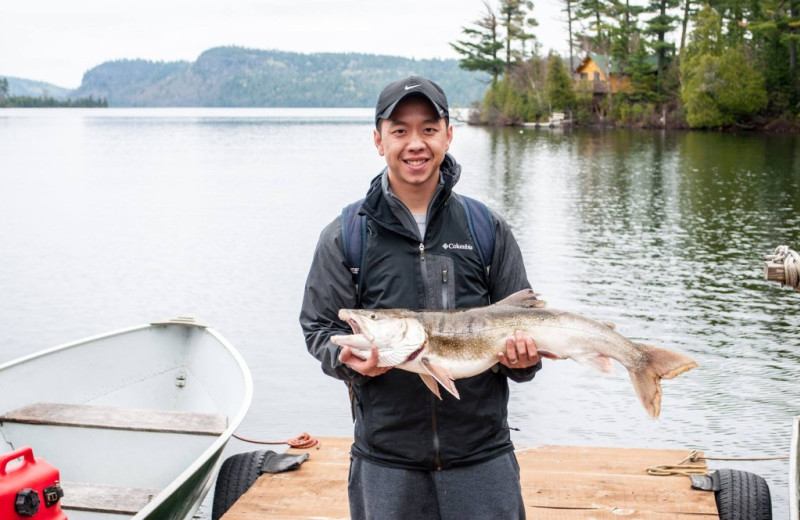 Fishing at Clearwater Historic Lodge & Canoe Outfitters.
