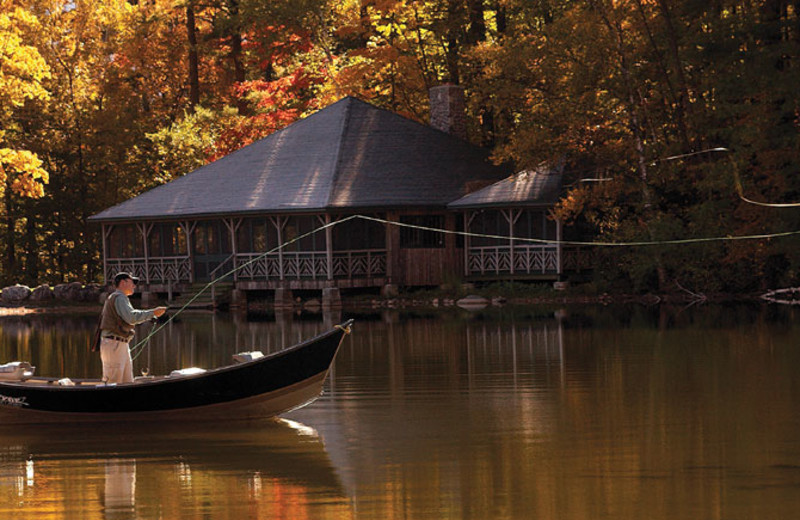 Fly fishing at The Inns at Equinox.