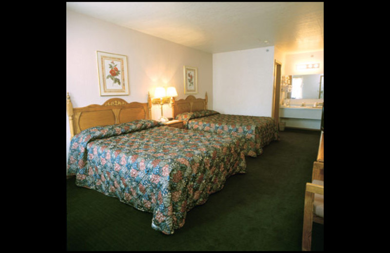 Guest room at Honeysuckle Inn & Conference Center.