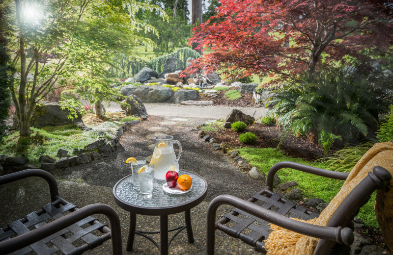 Patio at Olympic Lodge.