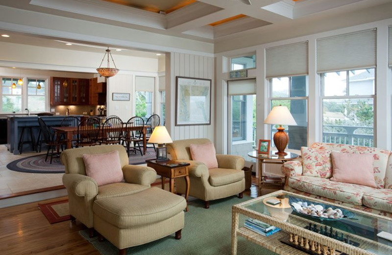 Living room at Bald Head Island.