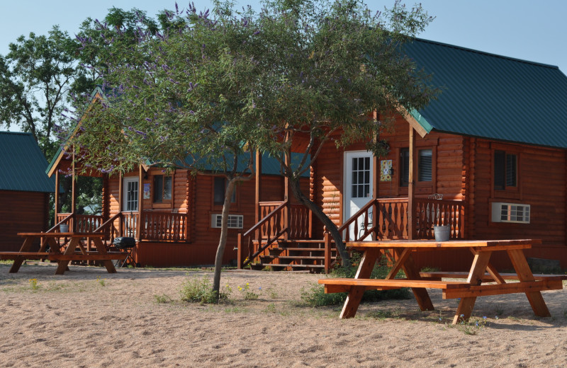 Cabin exterior at Willow Point Resort.