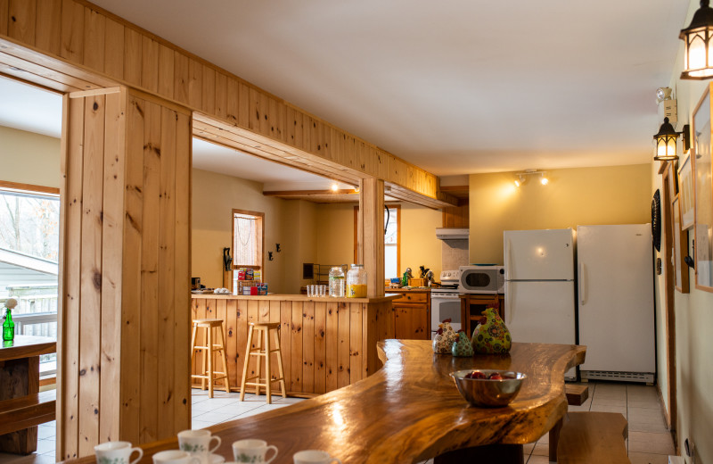 Cabin kitchen at Myers Cave Resort.