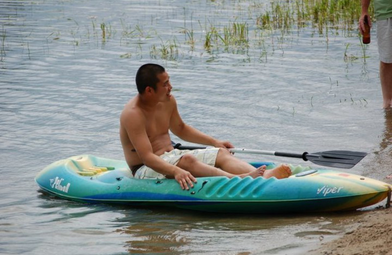Kayaking at Elm Haven Resort.