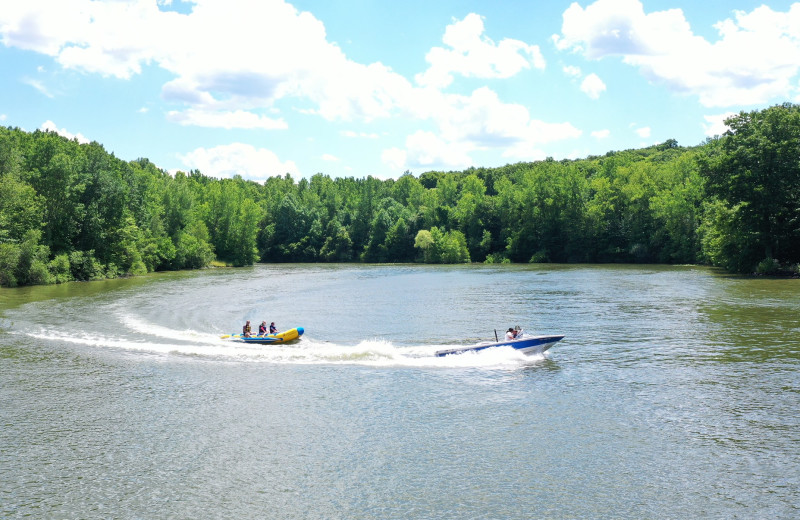 Boating at Rocking Horse Ranch Resort.