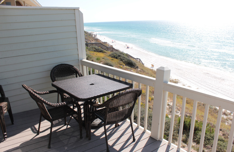 Rental balcony at Seagrove On The Beach Property Rentals.