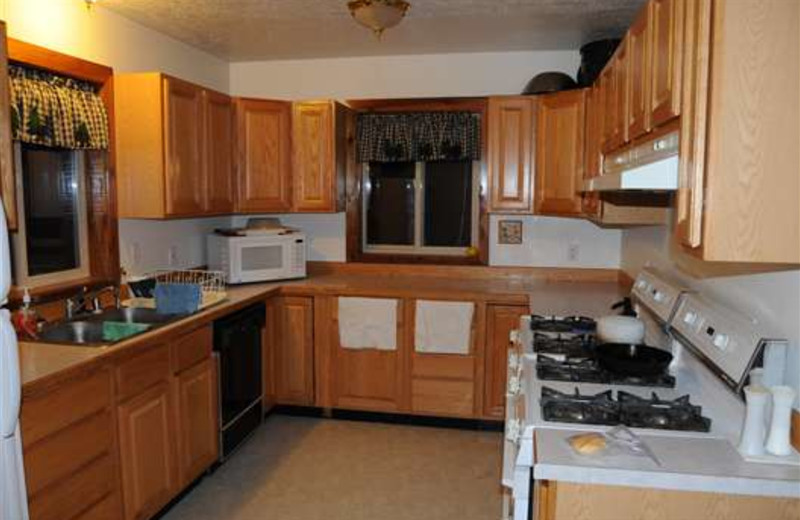 Kitchen at Gone Fishin' Lodge.