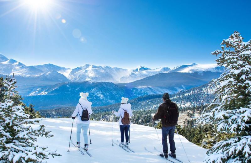 Skiing at Lazy R Cottages.