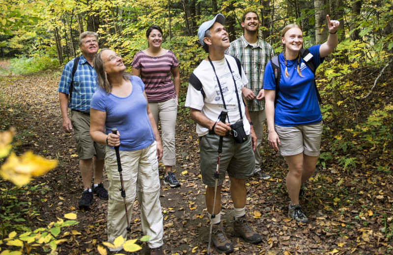 Nature hike at Smugglers' Notch Resort.