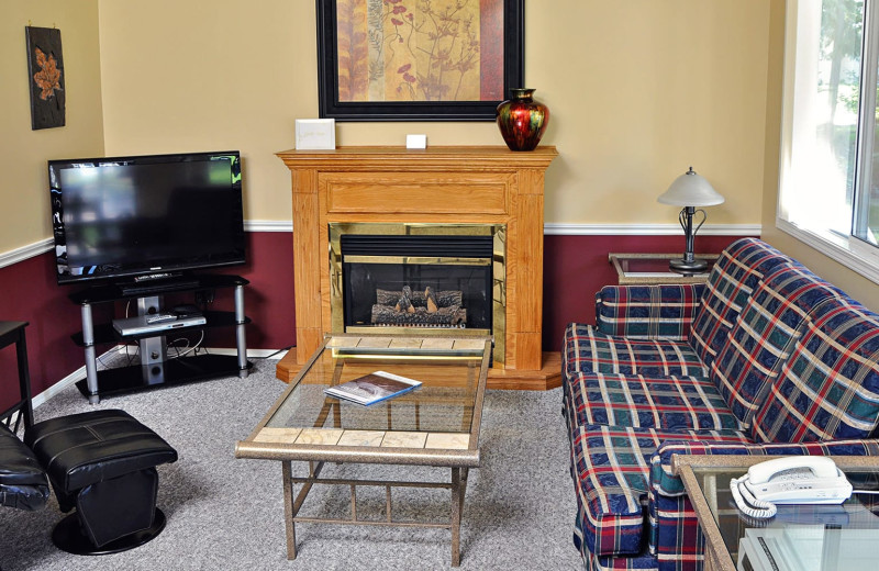 Guest living room at Ocean Trails Resort.