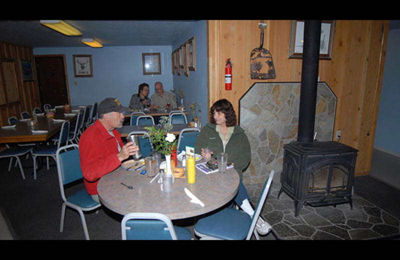 Dining at Sourdough Lodge.